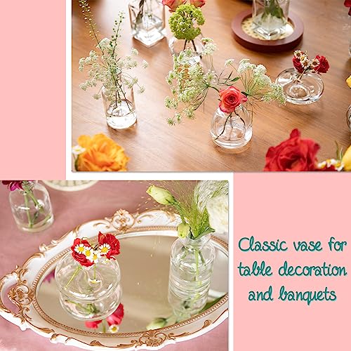 Bud Vases Set of 24, Glass Bud Vase in Bulk, Clear Bud Vases - color: Clear Set of 24