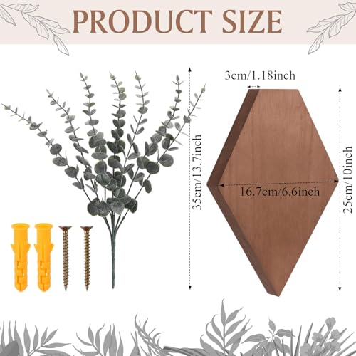 Chunful 2 Pcs Wooden Wall Planter Decor,Walnut Color,9.8 x 6.6 x 1.2 Inches - color: Walnut Color, size: 9.8 x 6.6 x 1.2 inches