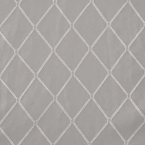 Madison Park Sheer Curtain Scarf for Kitchen, 1 Panels 50x144 Grey - color: Grey, size: 50"W x 144"L (Pack of 1)