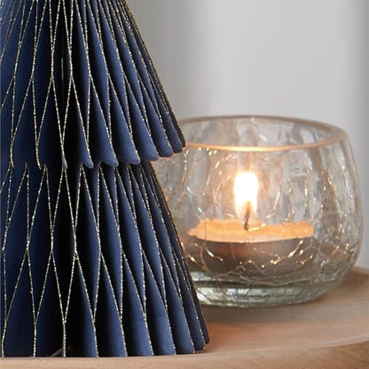 Set of 3 Blue Holiday Honeycomb Paper (Medium Set 3 Blue) - color: Medium Set 3 Navy