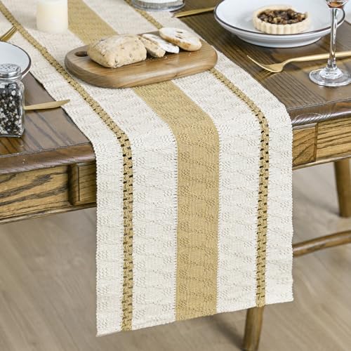 Artoid Mode Burlap Brown Rustic Woven Table Runner 12x60 Inch - color: Burlap Brown, size: 12" x 60", Table Runner