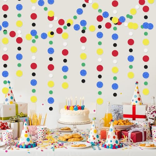 Outus 5 Pieces Dot Garland Banner Hanging, Classic Color - color: Classic Color