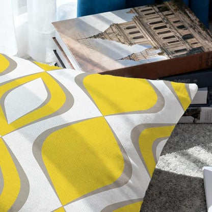 Hexagram Throw Pillow Covers 18x18, Yellow Outdoor Pillow Covers Set of 4 - color: Yellow2, size: 18" x 18" (Pack of 4)