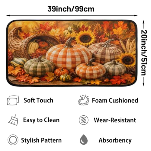 Fall Kitchen Rug Non-Slip Indoor Carpet Absorbent Welcome Mat - color: B:b-9