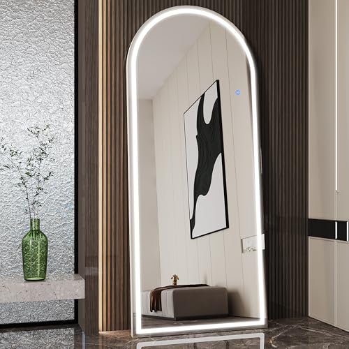 Antok 71"x28" LED Full Length Mirror, Lighted Floor Mirror, Arched - size: 71"L x 28"W, style: Arched Style
