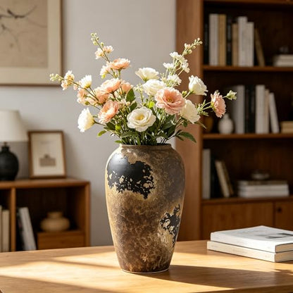 Ceramic Rustic Vases, Stoneware jug,11 inch Terracotta Table Vase Pots