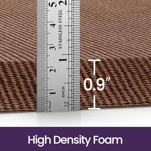 DEXI Anti Fatigue Kitchen Mat Cushioned, 20x47 Waterproof Runner Rug Brown - color: Brown, size: 47"L x 20"W x 0.9"Th