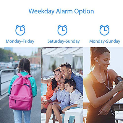 3" Round Quartz Analog Metal Alarm Clock Silent Non Ticking Desk Clock - color: Red