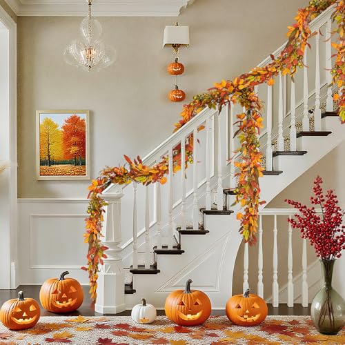 Montekin 6ft Artificial Thick Fall Berry Garland with Floral Flowers
