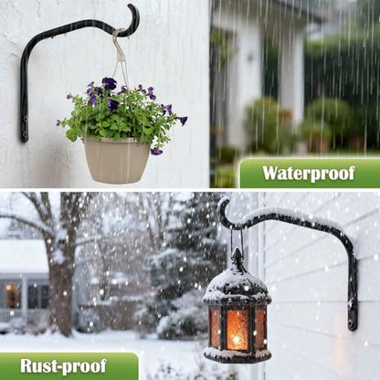 Lifyzoon Plant Hanger Brackets, 12 Inch 2-Pack Metal Hanging Wall Hooks - size: 12Inch-2Pack
