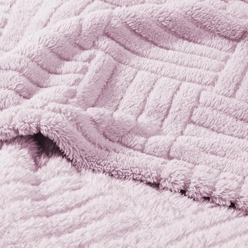 Whale Flotilla Lightweight Fleece Queen Size Blanket for Bed, Lilac - color: Lilac, size: Queen(90x90 Inch)