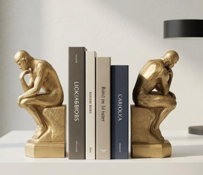 Bellaa Thinker Bookends, Auguste Rodin Statue, Unique