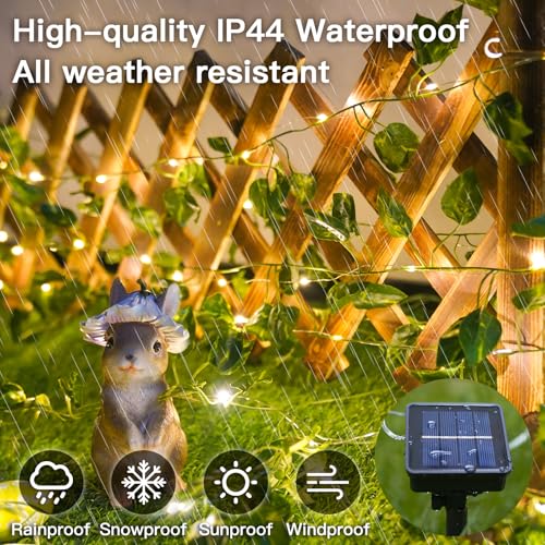 suddus Solar Pothos String Lights 33ft 100LED Vines with Lights Warm White - color: Pothos, size: 33Ft*1pack