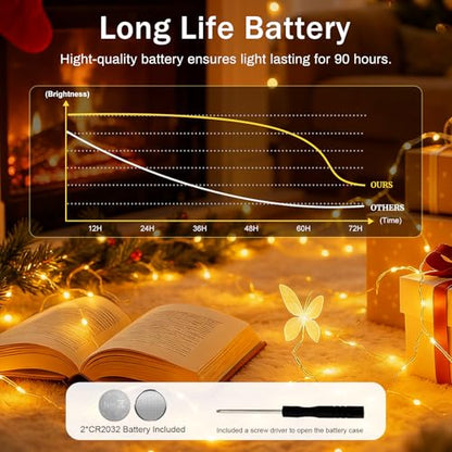 6 PCS Warm White Fairy Lights ＆ Remote 7ft 20 LED Light - color: Warm White, size: 6 PCS
