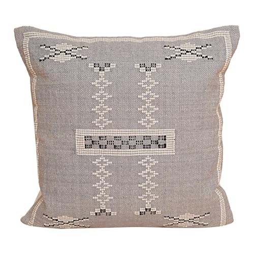 Indian Cotton Cushion Cover Sabra Kilim Pillow Cover Designer Decorative Sofa 18x18 Inche Handwoven Cushion Case for Farmhouse Home Decor Spring Decorative Pillow (Pattern 11) - color: Pattern 11