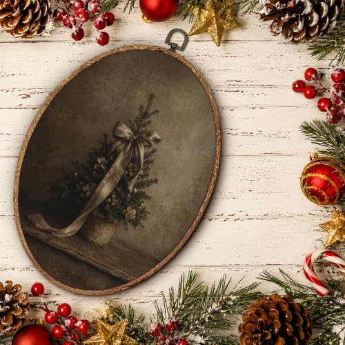 Yorhifa Moody Bow Christmas Tree Framed Wall Art 8.5x11.5in - color: Moody Bow