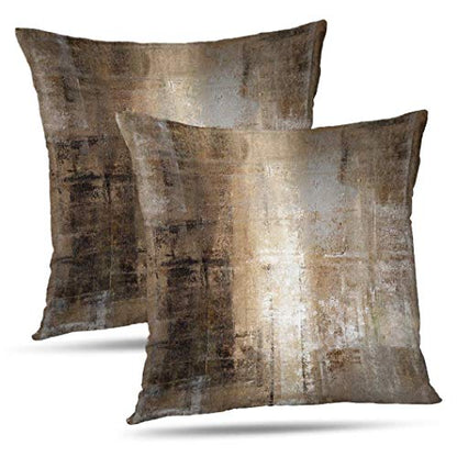 Throw Pillow Covers for Couch, 18x18 Inch, Set of 2, Taupe - color: Taupe, size: 18" x 18" (Pack of 2)