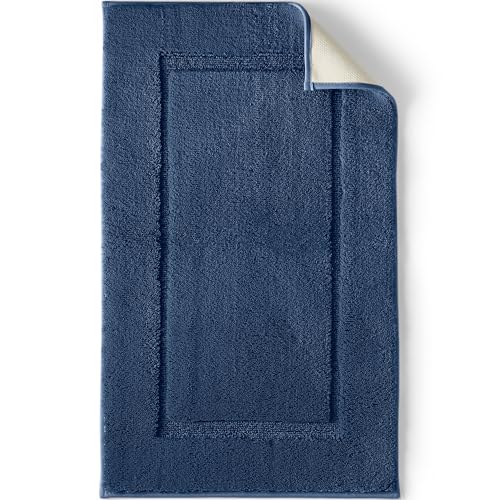 Lands' End Non Skid Bath Rug Deep Sea Navy 23" x 39" - color: Deep Sea Navy, size: 1'11" x 3'3"