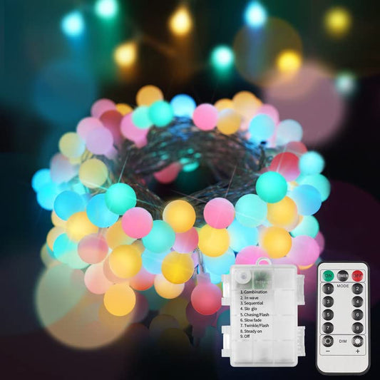 suddus 100LED Classroom Globe String Lights Battery Operated Pastel Color | 33FT Pastel Fairy Lights With Remote Timer, String Lights for Dorm, Classroom, Patio, Party, Indoor,Outdoor Decor - color: Multicolor, size: 100LED Battery