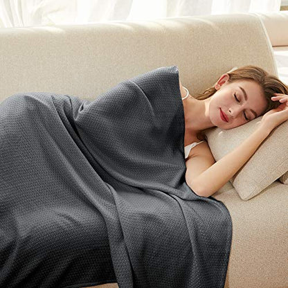 AmyHomie Cooling Blanket King Size 90"x108", 100% Rayon Derived from Bamboo - color: Dark Gray, size: King (108"x90")
