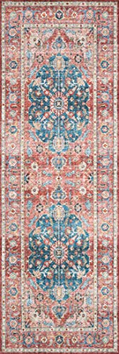 Loloi Skye Brick/Ocean 2'-0" x 5'-0" Accent Rug - color: Brick / Ocean, size: 2' x 5' (Rectangular)