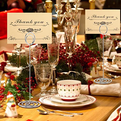 Table Number Holders, 10PCS Place Card Holder, Photo Holder (8.7" Silver) - color: Silver, size: Extra Large