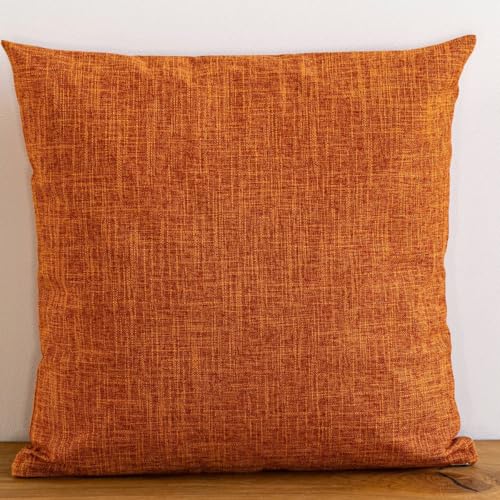 PLIN Throw Pillow Cover 20x20 Inch Soft Solid Decorative Cushion Case for Sofa Couch Bed Living Room Modern Farmhouse Boho Accent Pillowcase, Machine Washable Square Nordic Home Decor, Sunset - color: Sunset, size: 20" x 20" (Pack of 1)