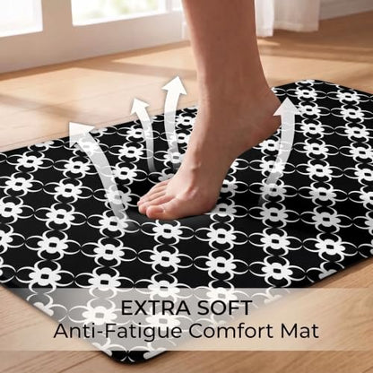 Kitchen Floor Mat 36x20in Waterproof Anti-Fatigue Kitchen Mats - color: Four Leaf Flower