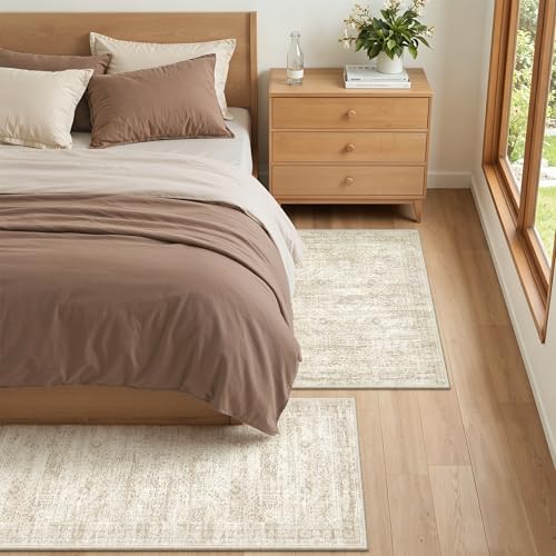 Kitchen Rugs Sets of 2, 2x3 2x4 Rug Runner,Beige - color: Beige/Ivory, size: 2x3+2x4 Set