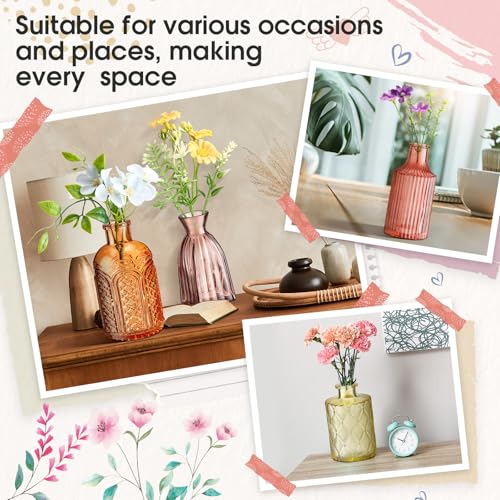 Yaomiao 30 Pcs Glass Bud Vases Centerpieces, Orange Yellow Series - color: Orange Yellow Series