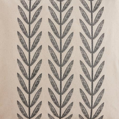 Farmhouse Leaves Throw Pillow Covers Set of 2, 20x20in Black - color: Black, size: 20" x 20" (Pack of 2)