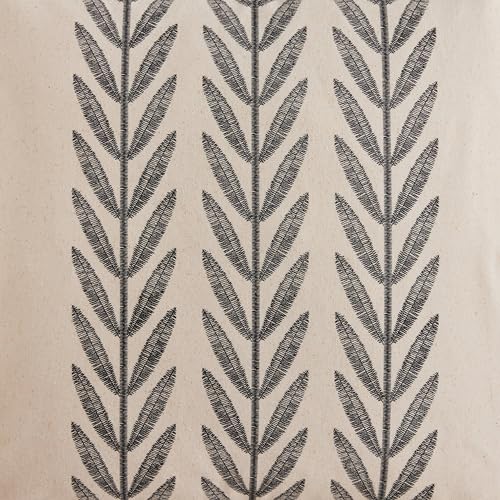 Farmhouse Leaves Throw Pillow Covers Set of 2, 18x18in Black - color: Black, size: 18" x 18" (Pack of 2)