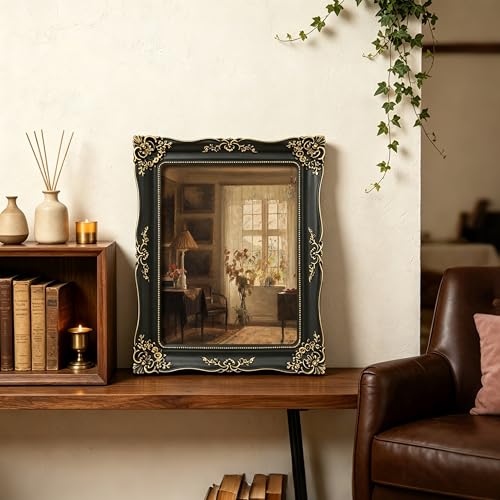 Open Picture Frame for Canvas Paintings, Gallery Walls, DIY Craft Projects - color: Black - Straight Edges