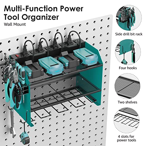 CCCEI Wall Mount Modular Tool Charging Organizer, NavyBlue, 1 Pack, 3 Tier. - color: Navy Blue