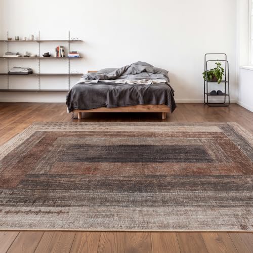 Neutral Geometric Beige 8x10 ft Large Rug for Living Room Bedroom - color: Beige, size: 8' x 10' (Rectangular)