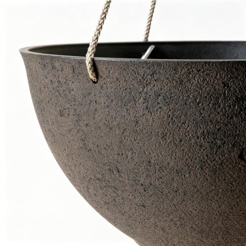 LA JOLIE MUSE Hanging Planter Baskets for Outdoor Plants, Set of 2, 13 Inch - color: New Iron Color