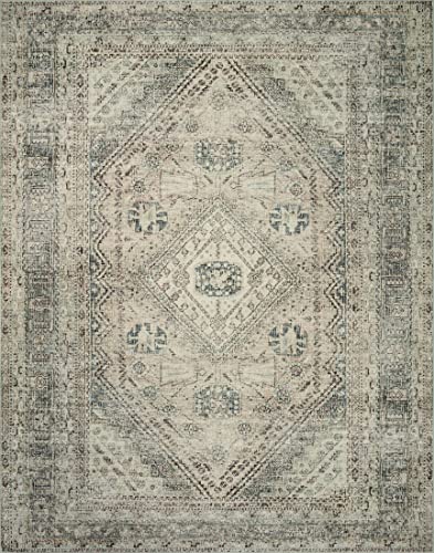 Loloi Magnolia Home Sinclair Natural/Sage 7'-6" x 9'-6" Area Rug - color: Natural / Sage, size: 7'6" x 9'6" (Rectangular)