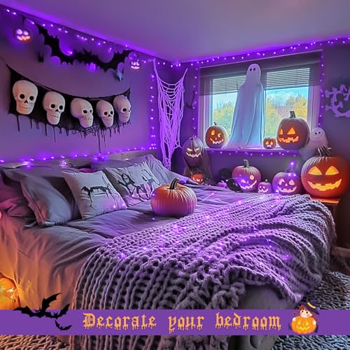 JMEXSUSS 200 LED Purple Fairy Lights Plug in - color: Purple, size: 66FT 200LED