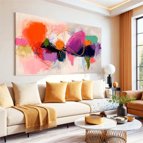 Abstract Wall Art Colorful Canvas Art Wall Decor For Living Room 20x40 - color: LAI-11C, size: 40"L x 20"W