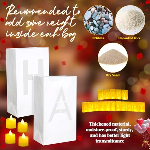Aurelema 6088 Pcs Happy Anniversary Light up Letters Sign Sets - style: Happy Anniversary