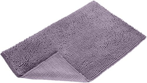 Amazon Basics Non-Slip Microfiber Absorbent Plush Shag Bathroom Rug Mat, Machine Washable, 21" x 34", Lavender - color: Lavender, size: 1'9" x 2'10" (Rectangular)