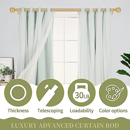 TANGWIN Farmhouse Curtain Rod Adjustable 36-88",Heavy Duty Boho,Brass Gold - color: Brass Gold, size: 36-88" & 1pack