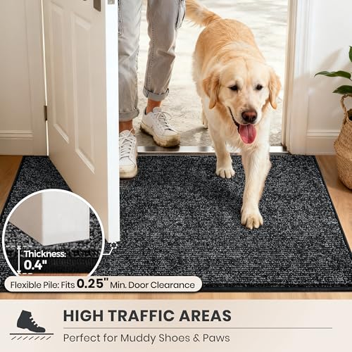 PURRUGS Hallway Runner Rug, 24" x 59", Heathered Charcoal - color: Heathered Charcoal, size: 24" X 59" (Runner)