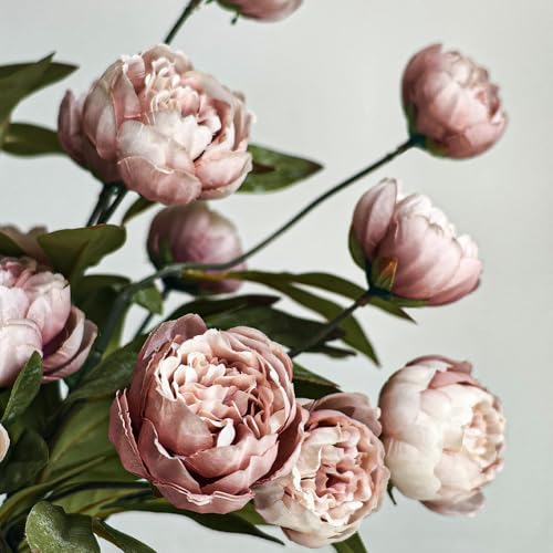 6Pcs Viral Peony Artificial Flowers for Vase - color: Pink, size: 6Pcs