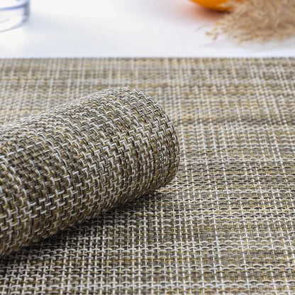 Myir JUN Placemats Set of 6 Kitchen and Dining Table Placemats - color: Caramel, size: Set of 6