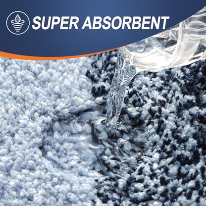 OLANLY Luxury Toilet Rugs U-Shaped 24x20, Soft Absorbent Microfiber Mat - color: Navy Blue, size: 24" X 20" Contour Rug