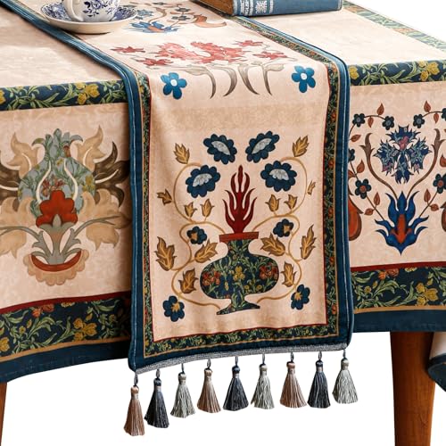 Patdrea Designer Vintage French Velvet Table Runner,12"X87"-Herbert E - color: Herbert E Velvet, size: 12"*87"