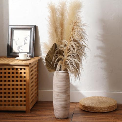 ALMA White Tall Vase for Floor, 18'' Extra Large Vase for Pampas Grass - color: Bottle-white-18"