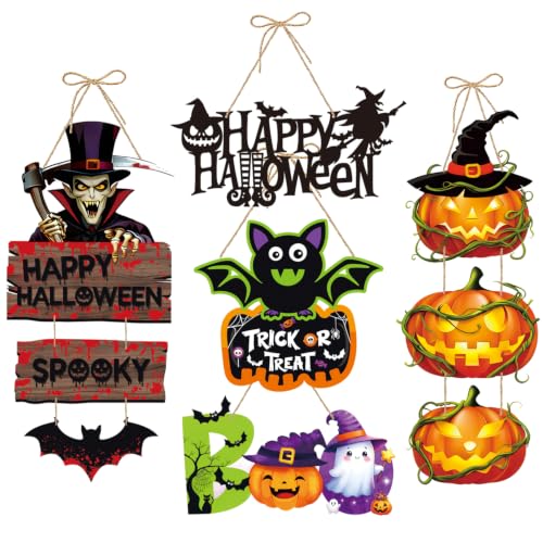 Halloween Indoor-Office Wall-Door Decor Signs-Hangers - Lasting Surprise - color: Halloween Front-Porch Door