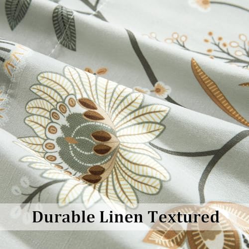 Leeva Floral Kitchen Valance, Linen Textured, 60 x 18, Rod Pocket, 1 Panel - color: *M11, size: 60"W x 18"L (Pack of 1)